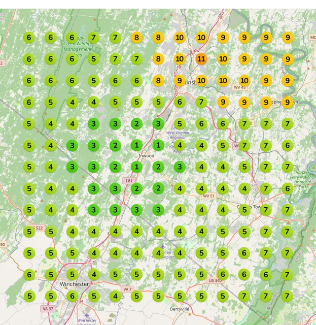 Thompson's Pressure Washing map pack ranking before
